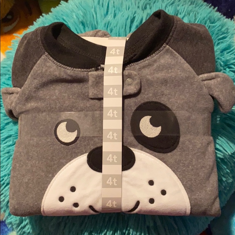 NWT gray dog fleece sleeper